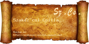 Szakácsi Csilla névjegykártya