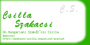 csilla szakacsi business card